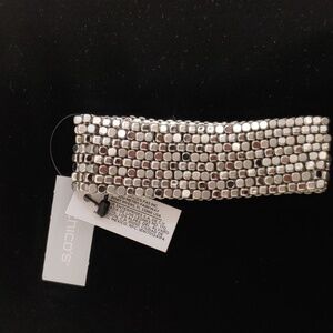 Chico's Silvertone Stretch Bracelet NWT